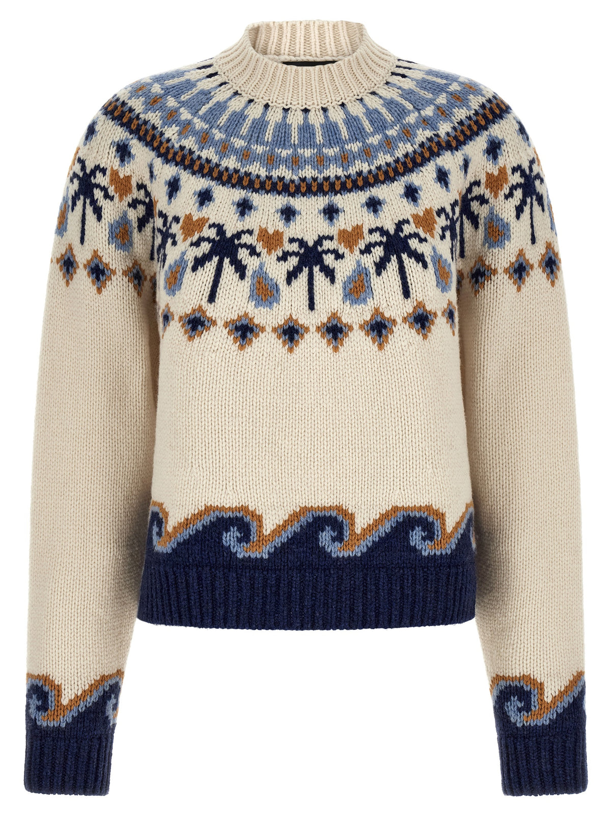 Alanui Mehrfarbige Strickjacke aus reiner Schurwolle