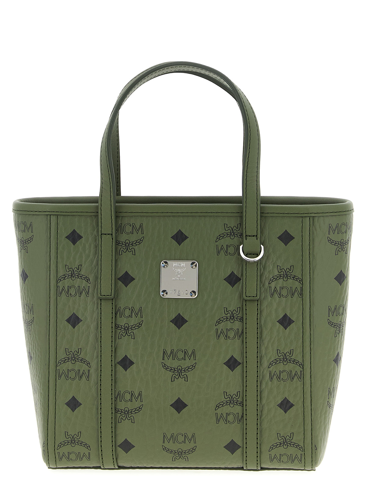 MCM Zweifarbige Shopper-Tasche aus Polyethylen