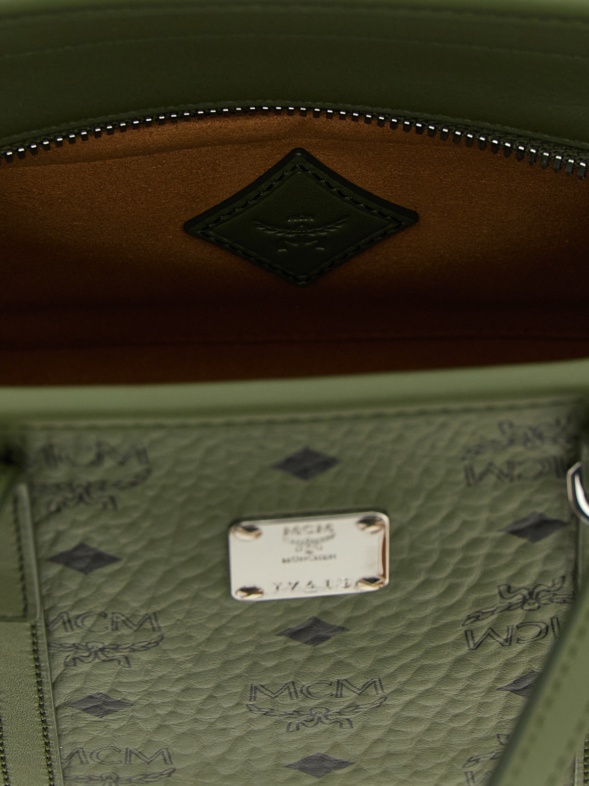 MCM Zweifarbige Shopper-Tasche aus Polyethylen