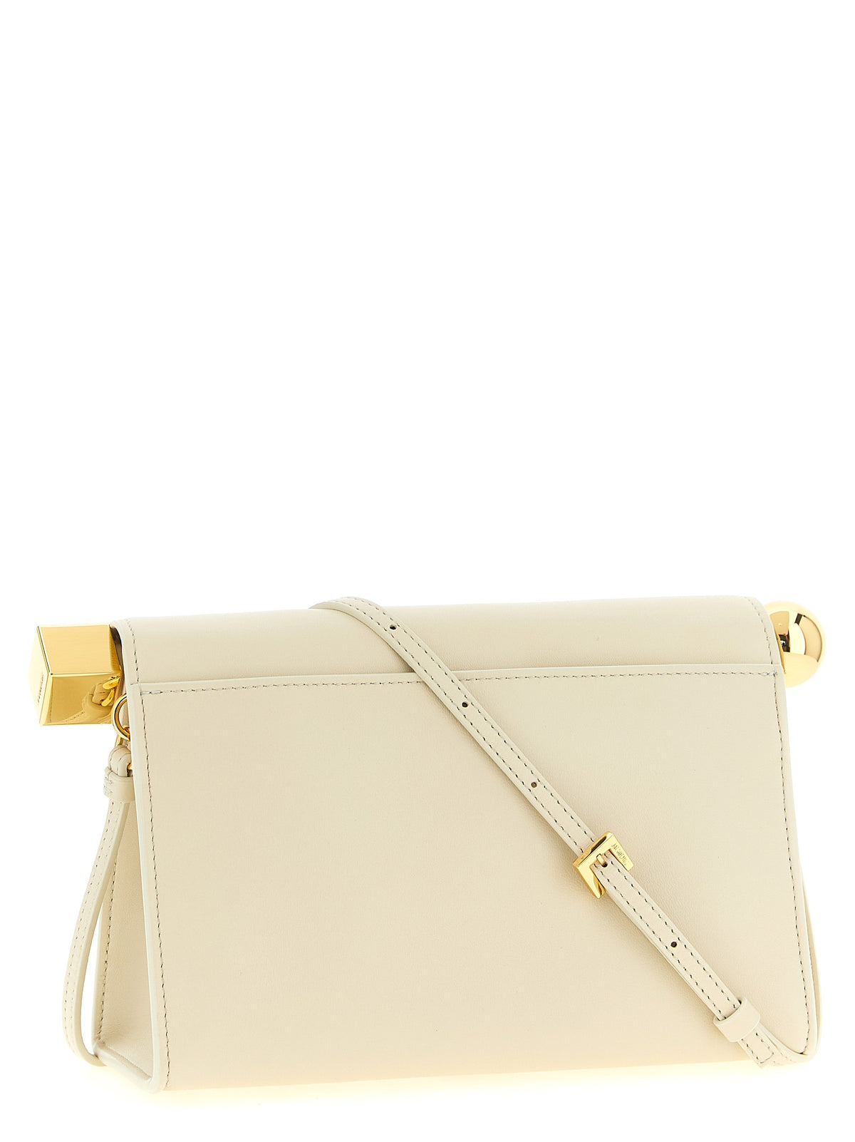 Jacquemus Weiße Lammleder-Clutch