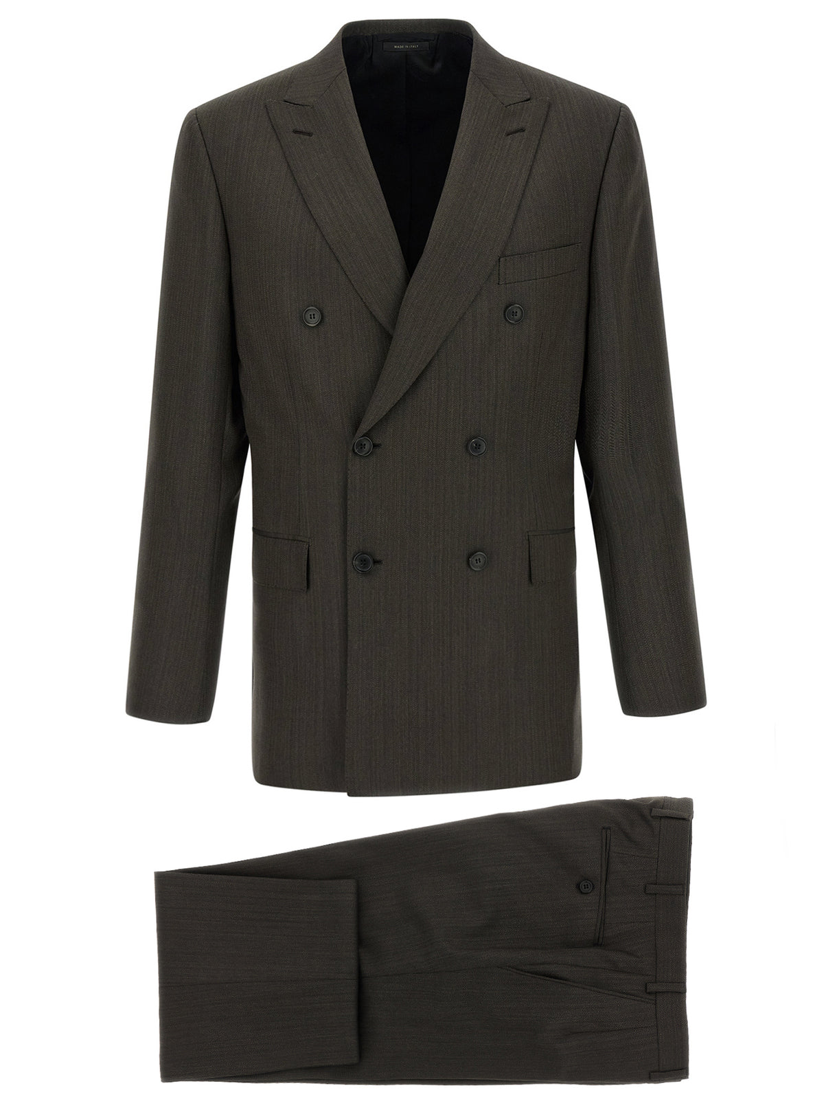 Brioni Brauner Woll-Zweiteiler