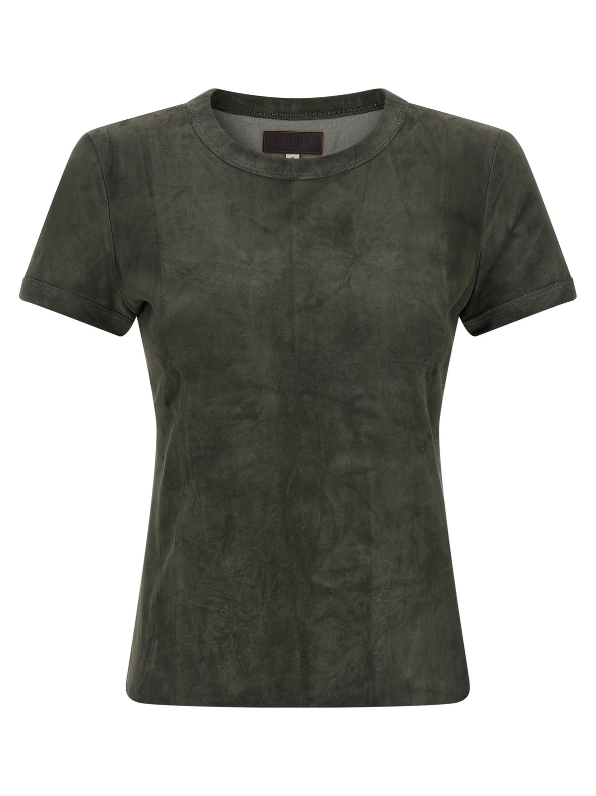 STOULS Graues Lammleder-T-Shirt