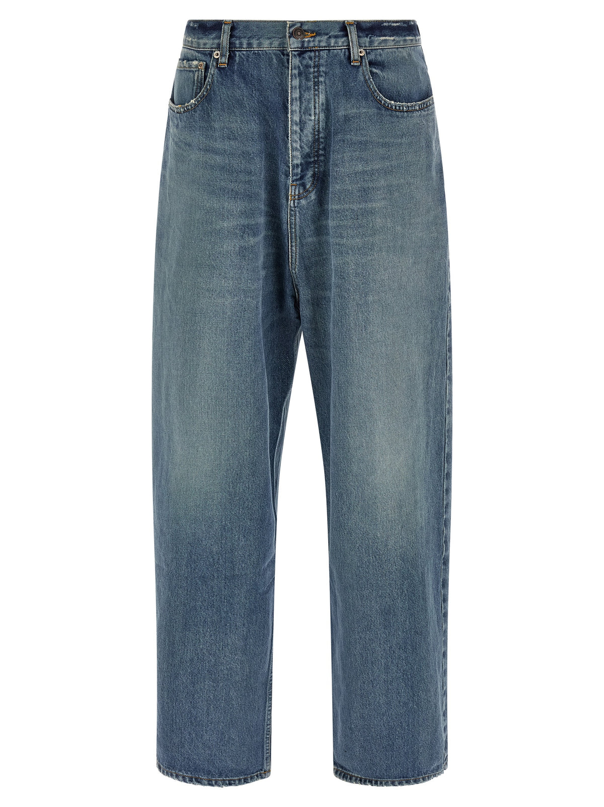Balenciaga Blaue Baumwolljeans im Relaxed Fit
