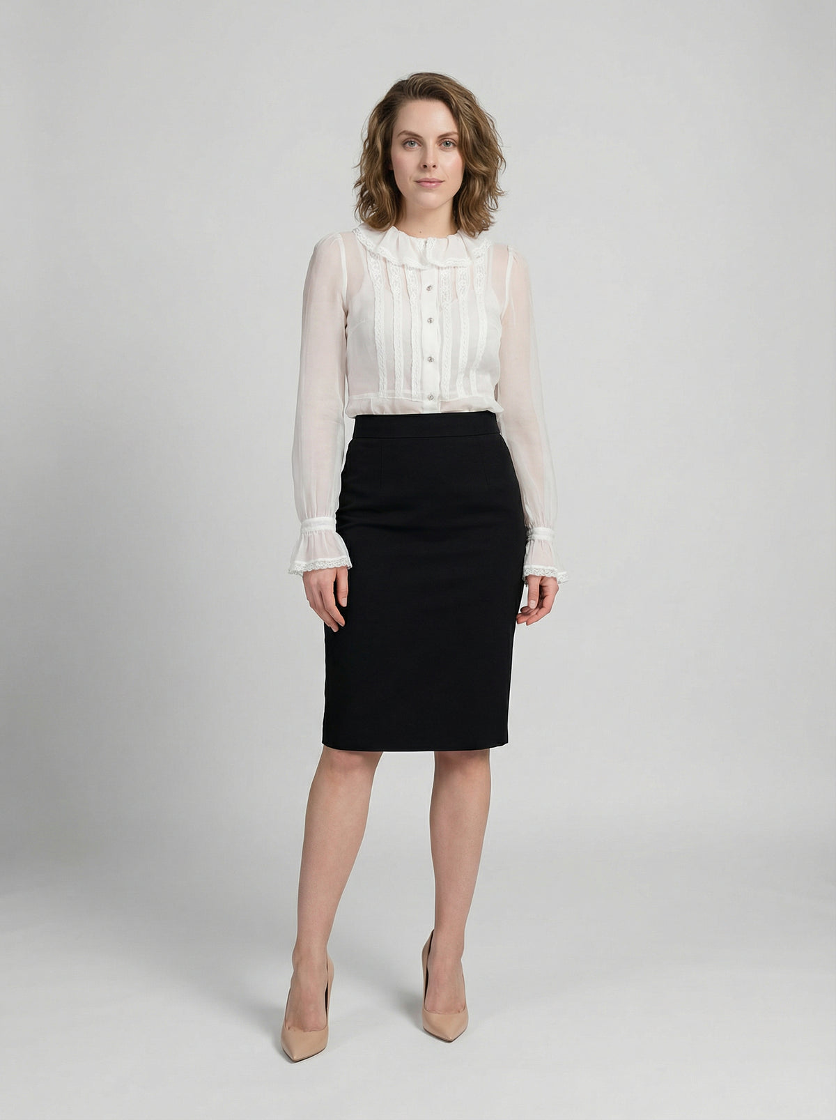 Dolce & Gabbana Weißes Polyamid-Hemd