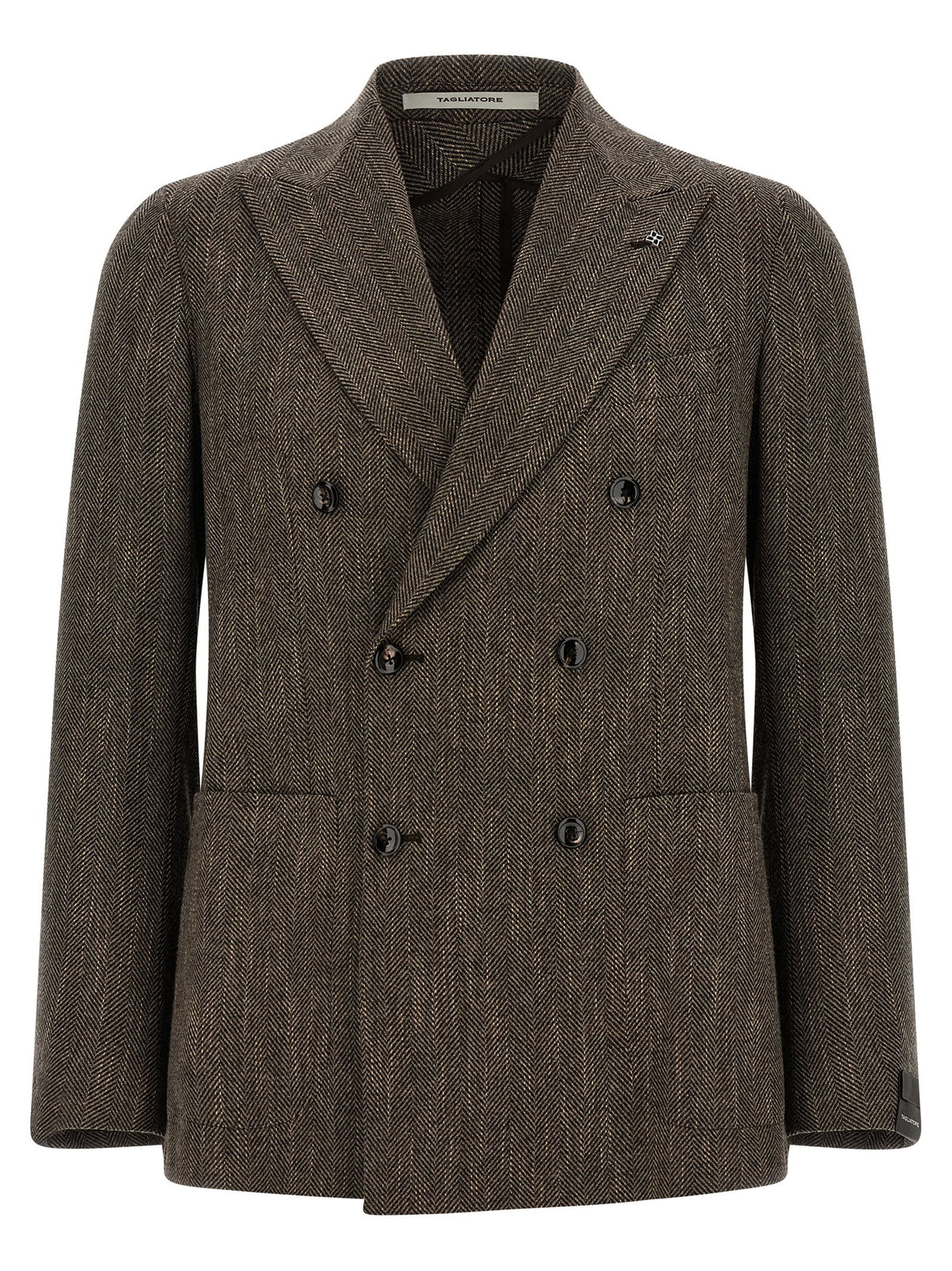 Tagliatore Brauner Blazer aus reiner Schurwolle