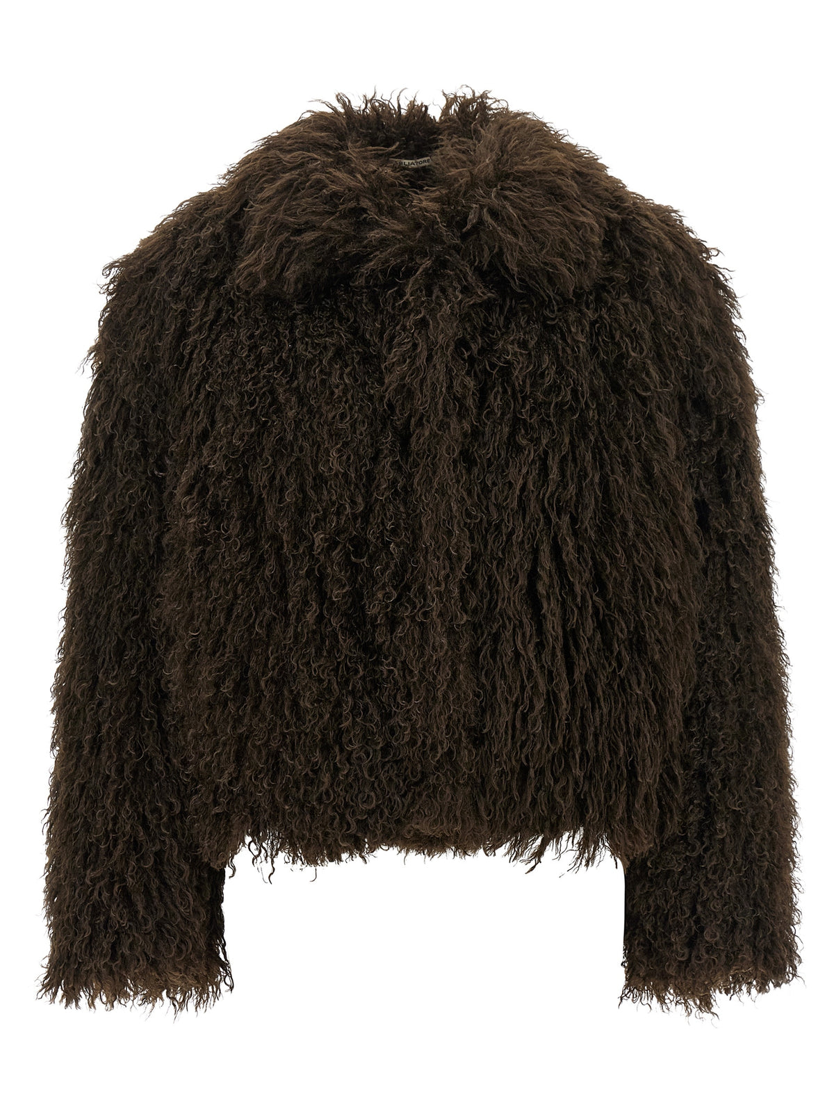 Tagliatore Braune Polyester-Jacke in voller Länge