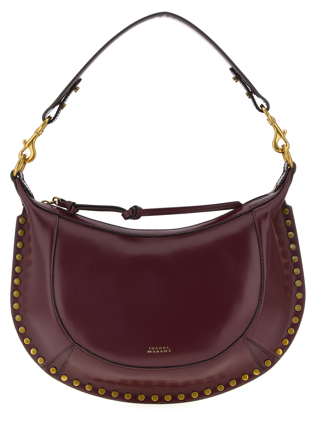 Isabel Marant Schultertasche aus bordeauxrotem Kalbsleder