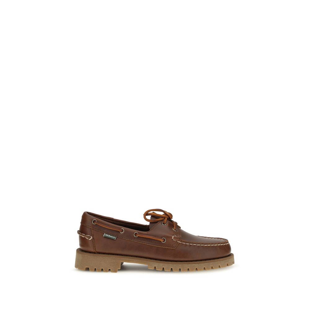 Sebago Braune Kalbsleder Bos Taurus Loafer zum Hineinschlüpfen