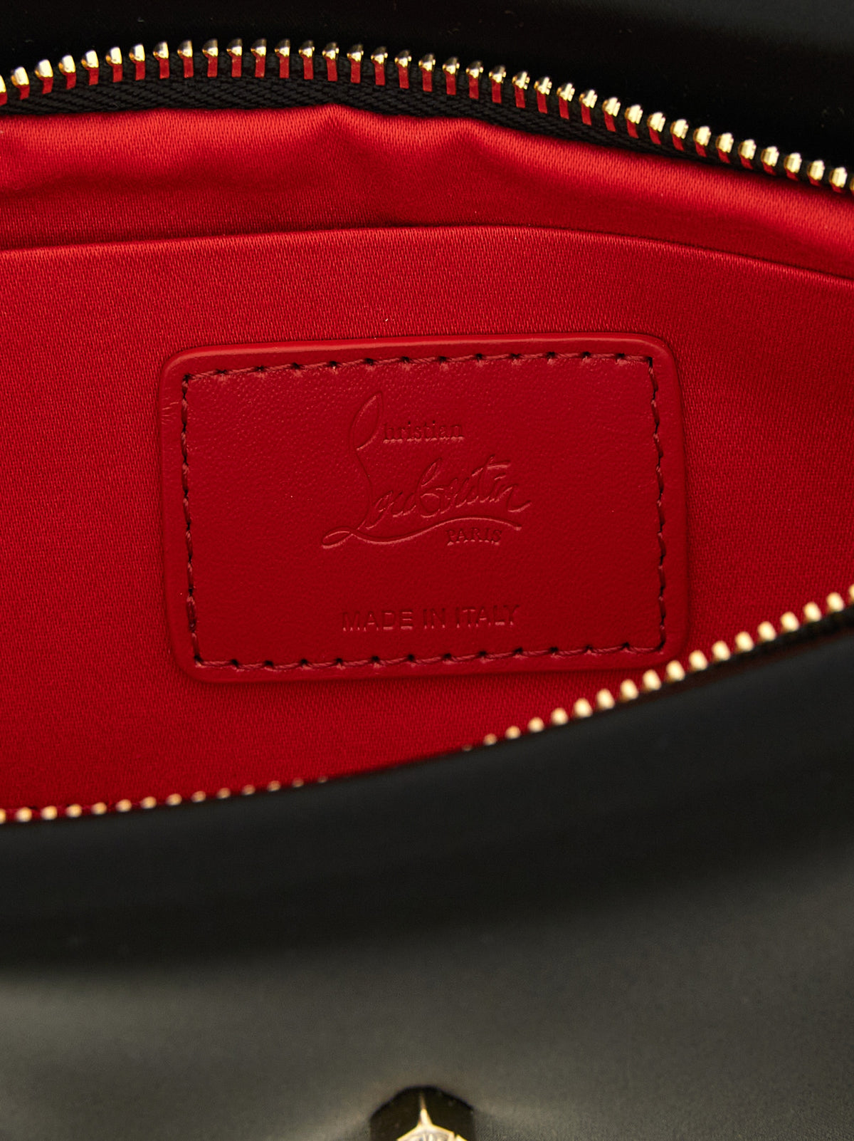 Christian Louboutin Schwarze Clutch aus Elasthan