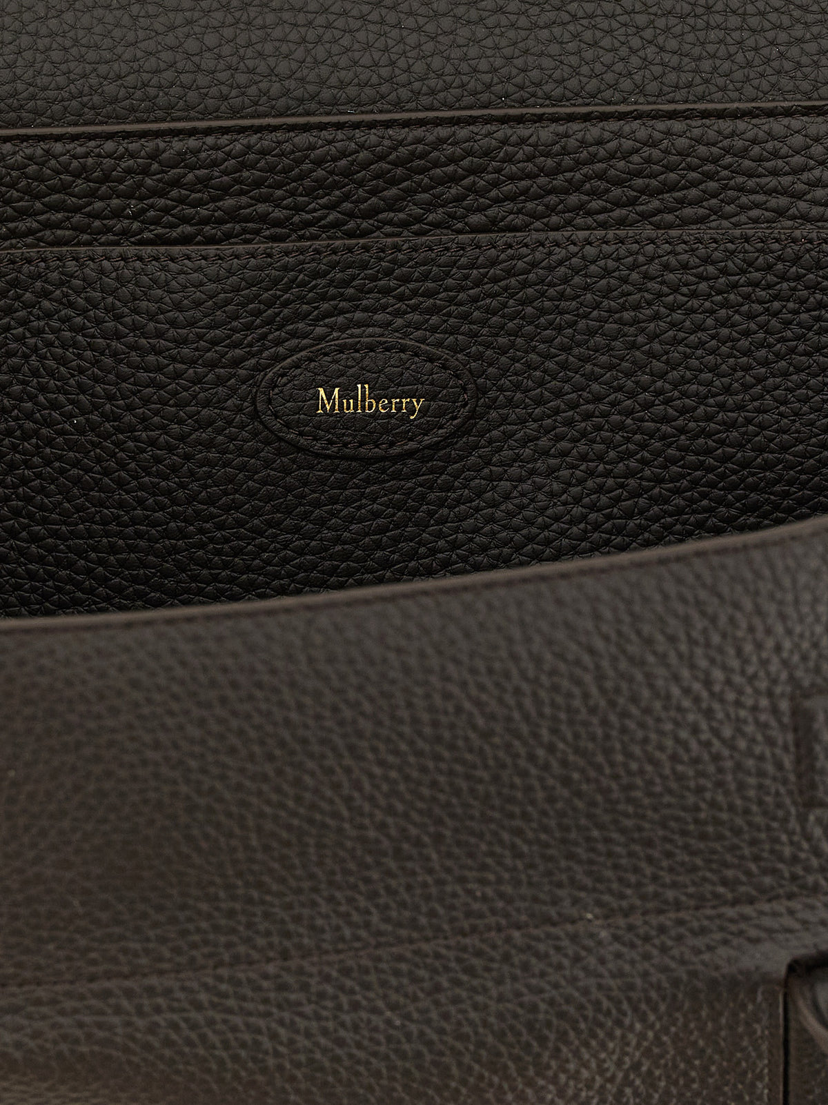 Mulberry Schwarze Kalbsleder-Schultertasche