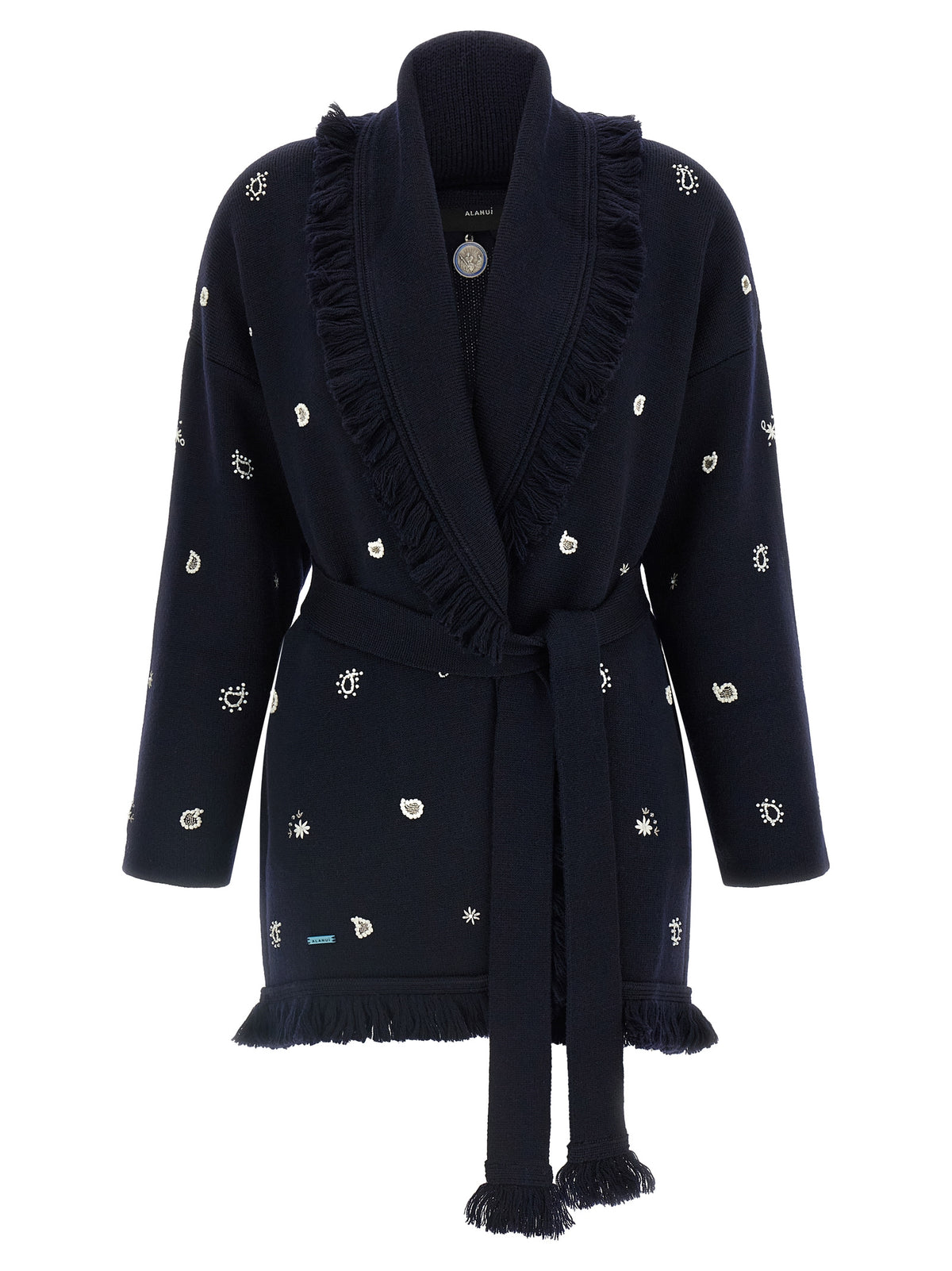 Alanui Blauer Cardigan aus Schurwolle
