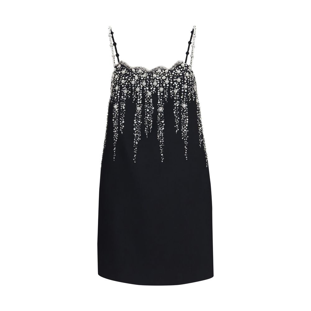 Valentino Garavani Schwarzes Wollkleid Oves Aries Cocktailkleid