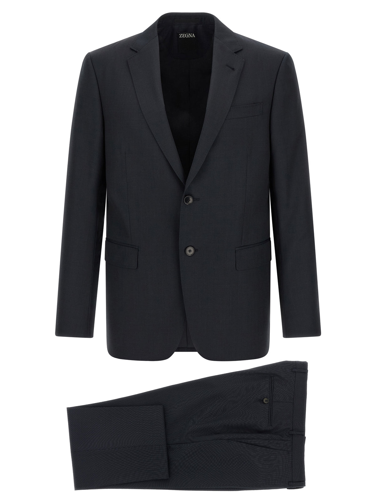ZEGNA Blauer Wollanzug Zweiteiler