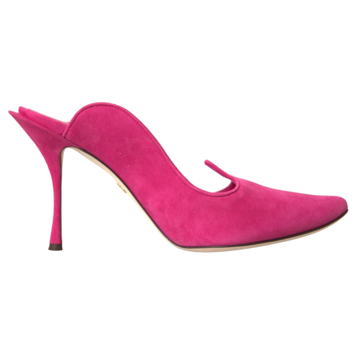 Dolce & Gabbana Fuchsia-farbene Mules aus Wildleder