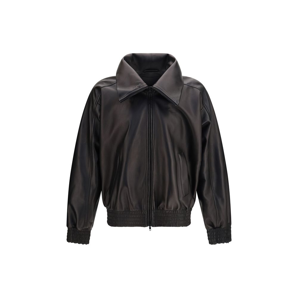 Balenciaga Schwarze Lammlederjacke Ovis Aries
