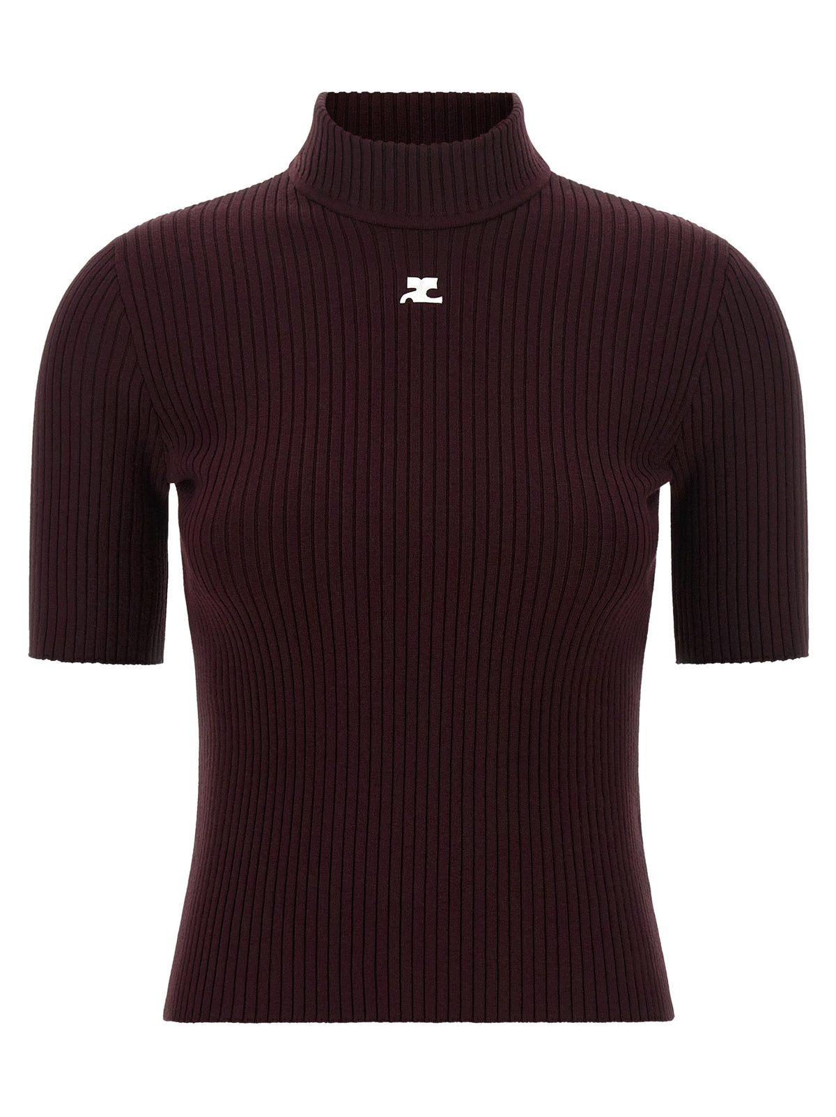 Courrèges Bordeaux Viskose Sweatshirt