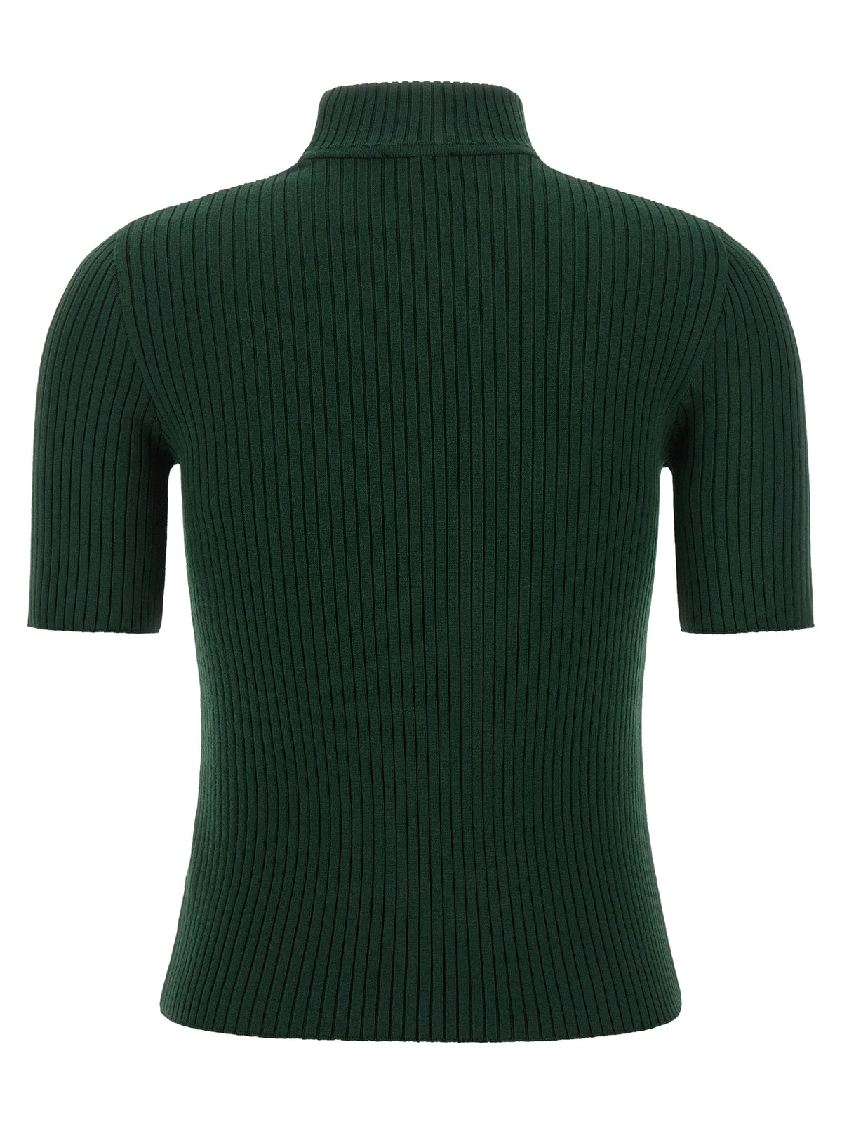 Courrèges Zweifarbiger Viskose-Rollkragenpullover