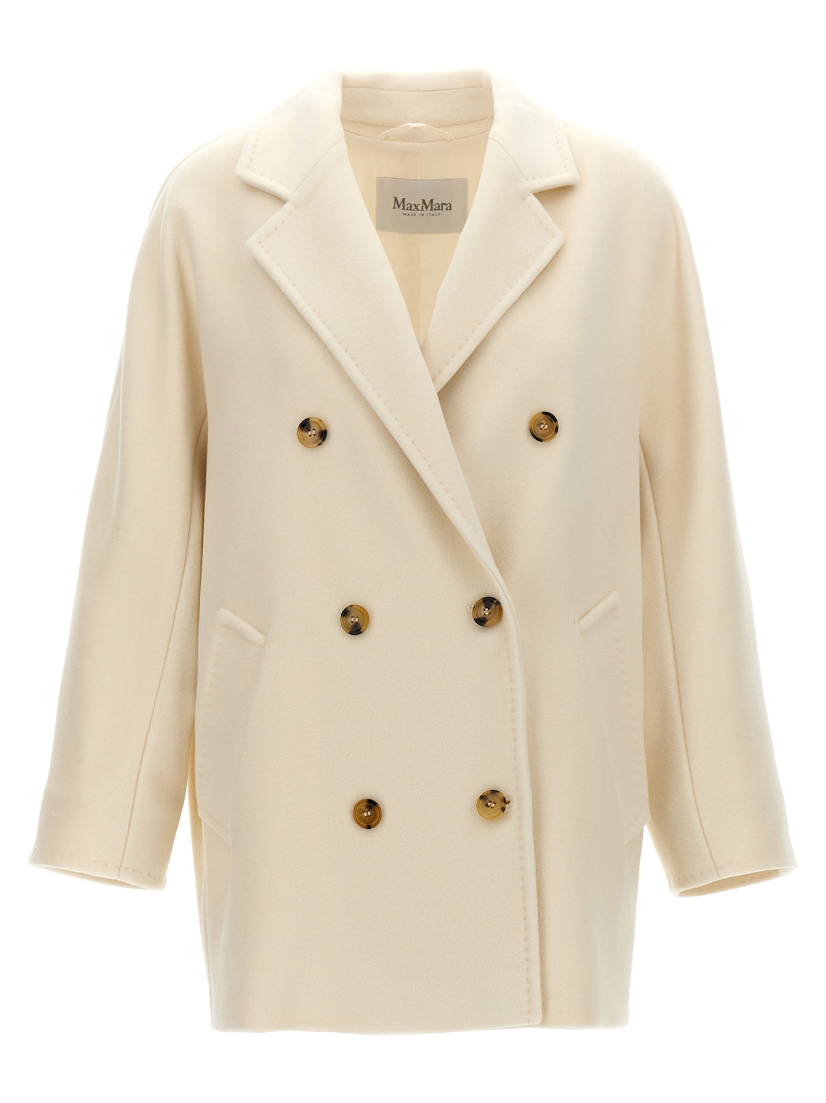 Max Mara Mantel aus weißer Schurwolle