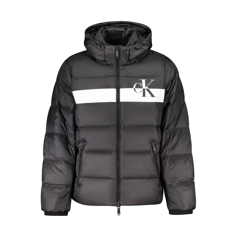 Calvin Klein Schwarze Nylon-Shell-Jacke