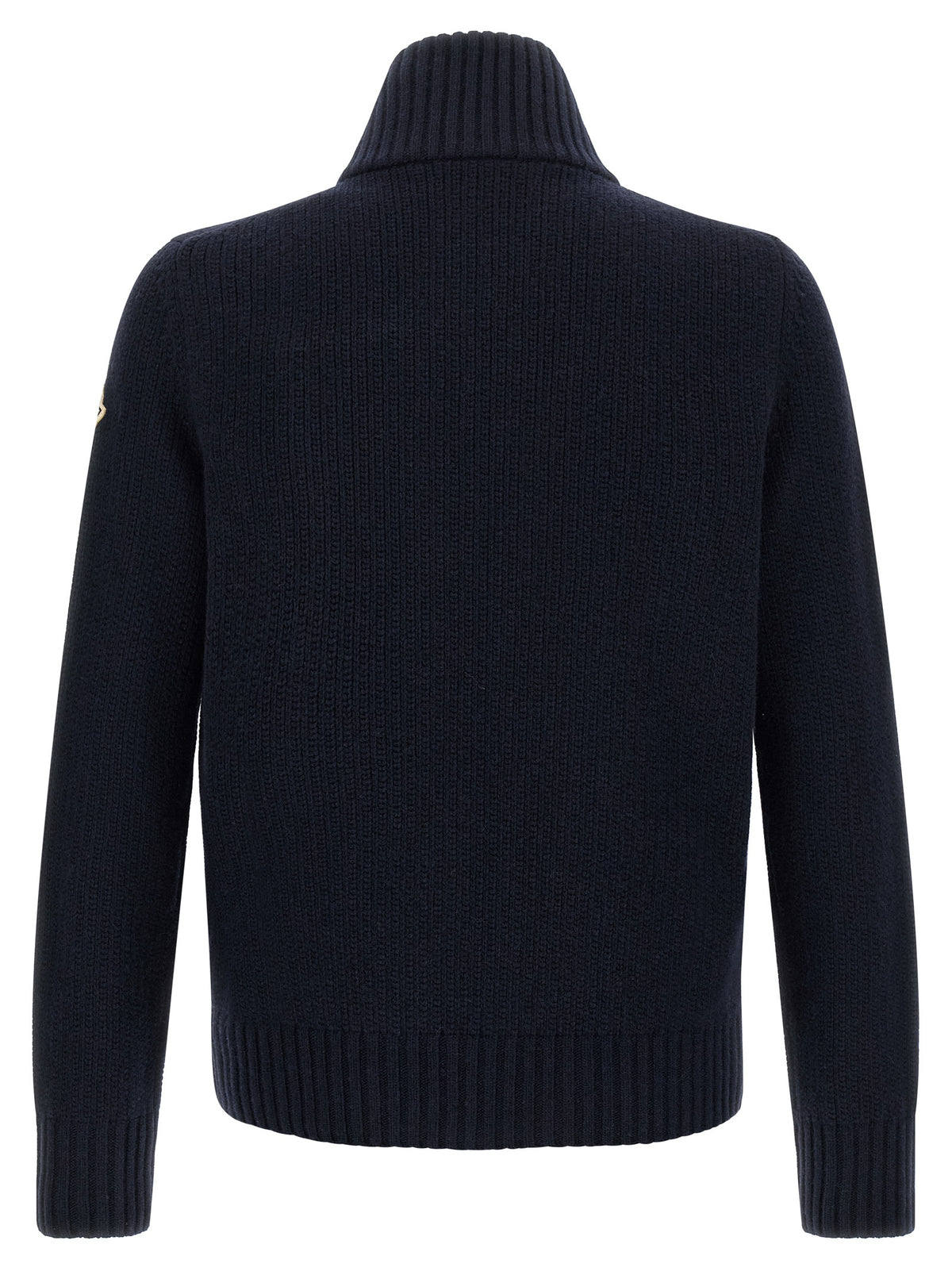 Moncler Blauer Cardigan aus Schurwolle