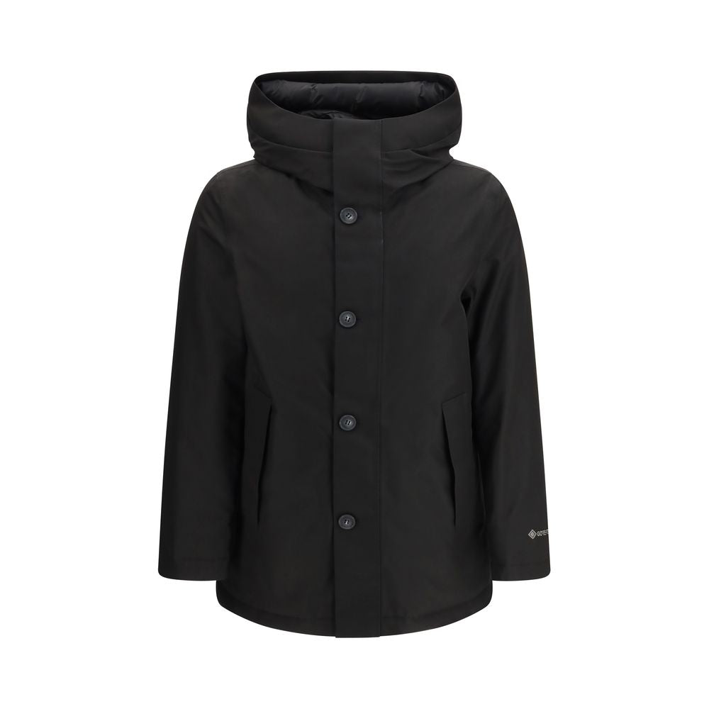 Woolrich Schwarzer Daunenparka aus Gänsedaunen
