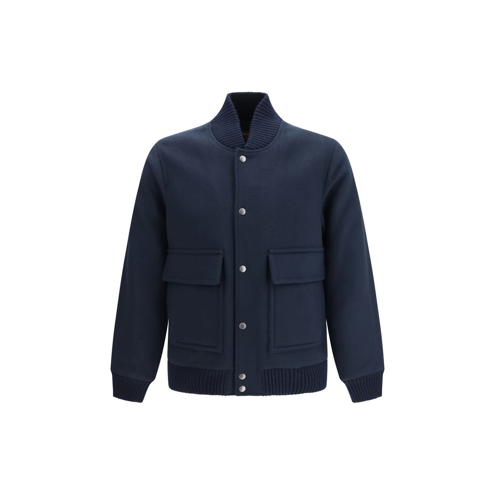 Woolrich Blauer Woll-Oversize-Bomber