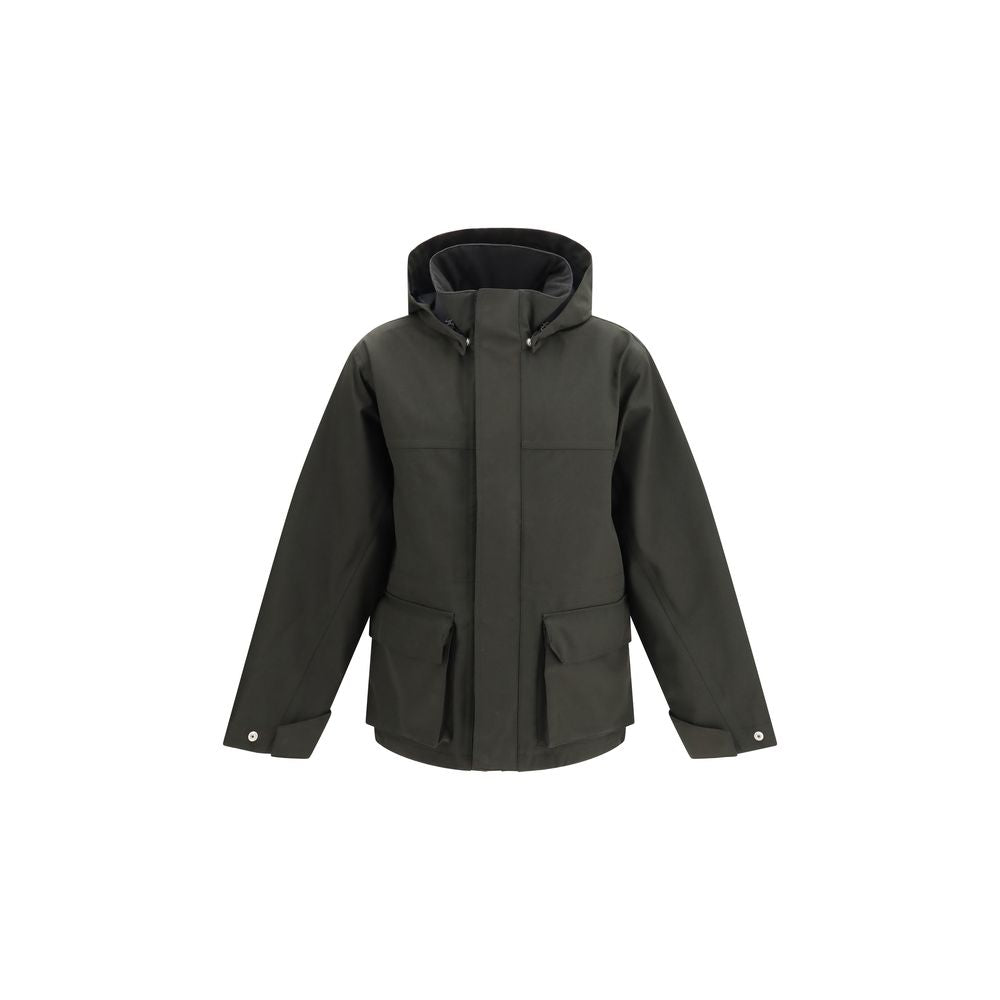 GR10K Schwarzer Parka aus Polyester