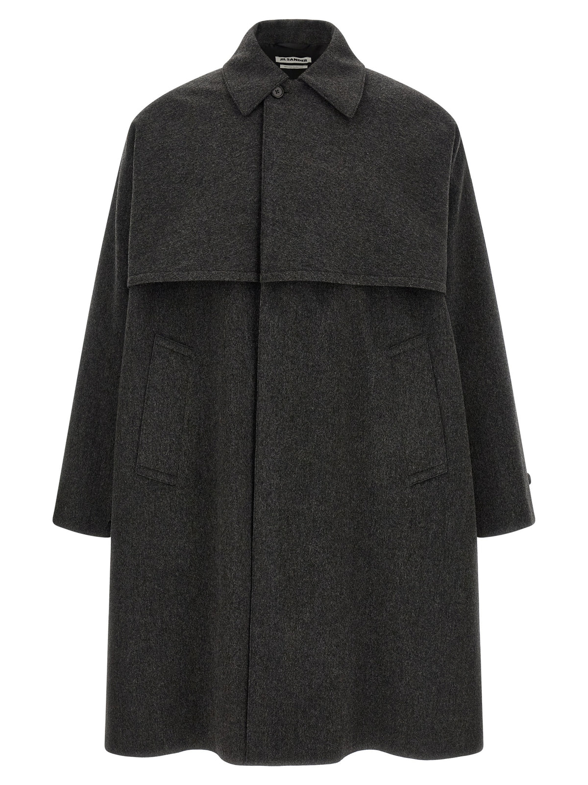 Jil Sander Grauer Wollmantel