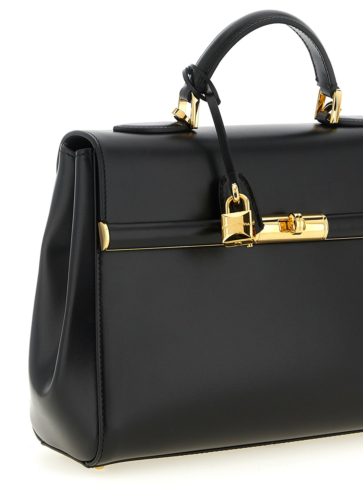 Dolce & Gabbana Schwarze Lammleder-Schultertasche