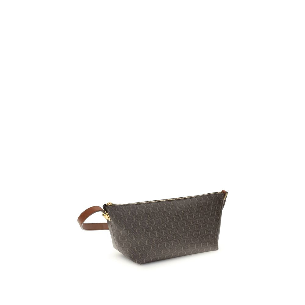 Saint Laurent Braune Leder Schultertasche