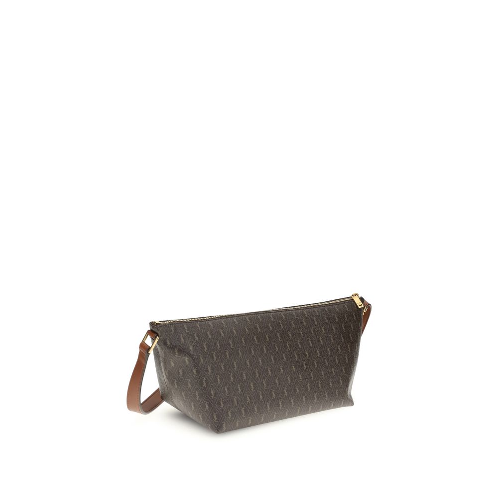 Saint Laurent Braune Leder Schultertasche