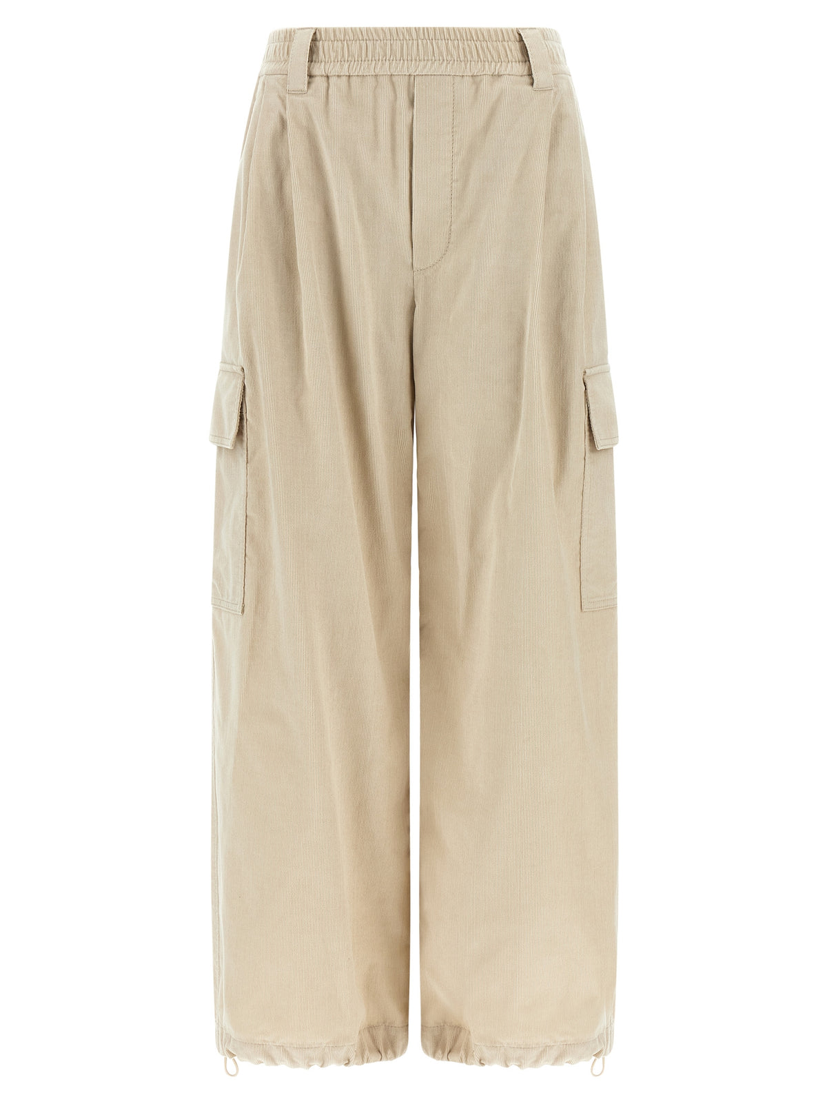 Brunello Cucinelli Beige Baumwoll-Cargo-Hose