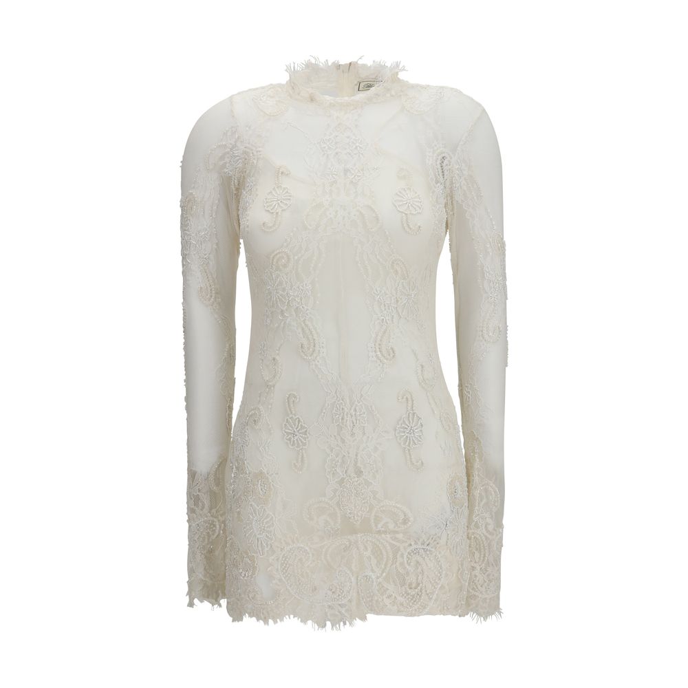 Blumarine Weißes Freizeitkleid aus Polyamid