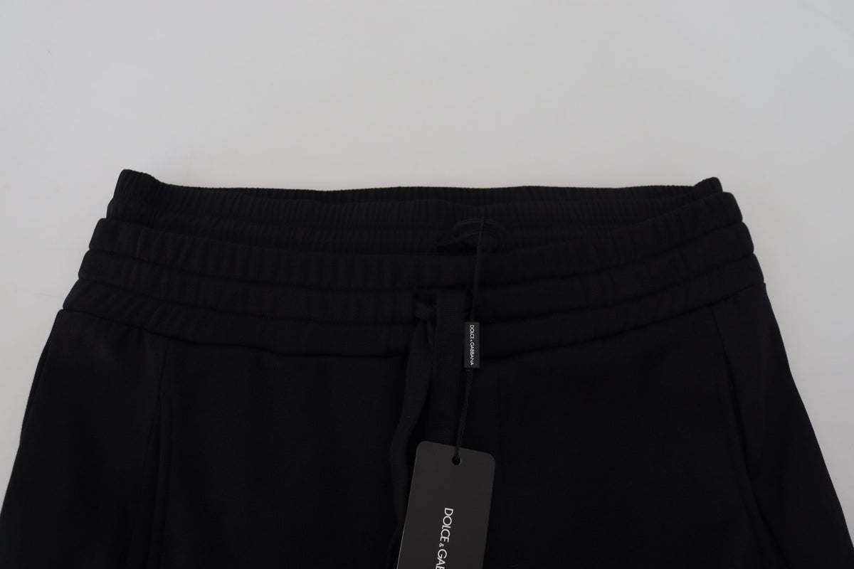 Dolce & Gabbana Schwarze Bermuda Cargo-Shorts aus Baumwolle