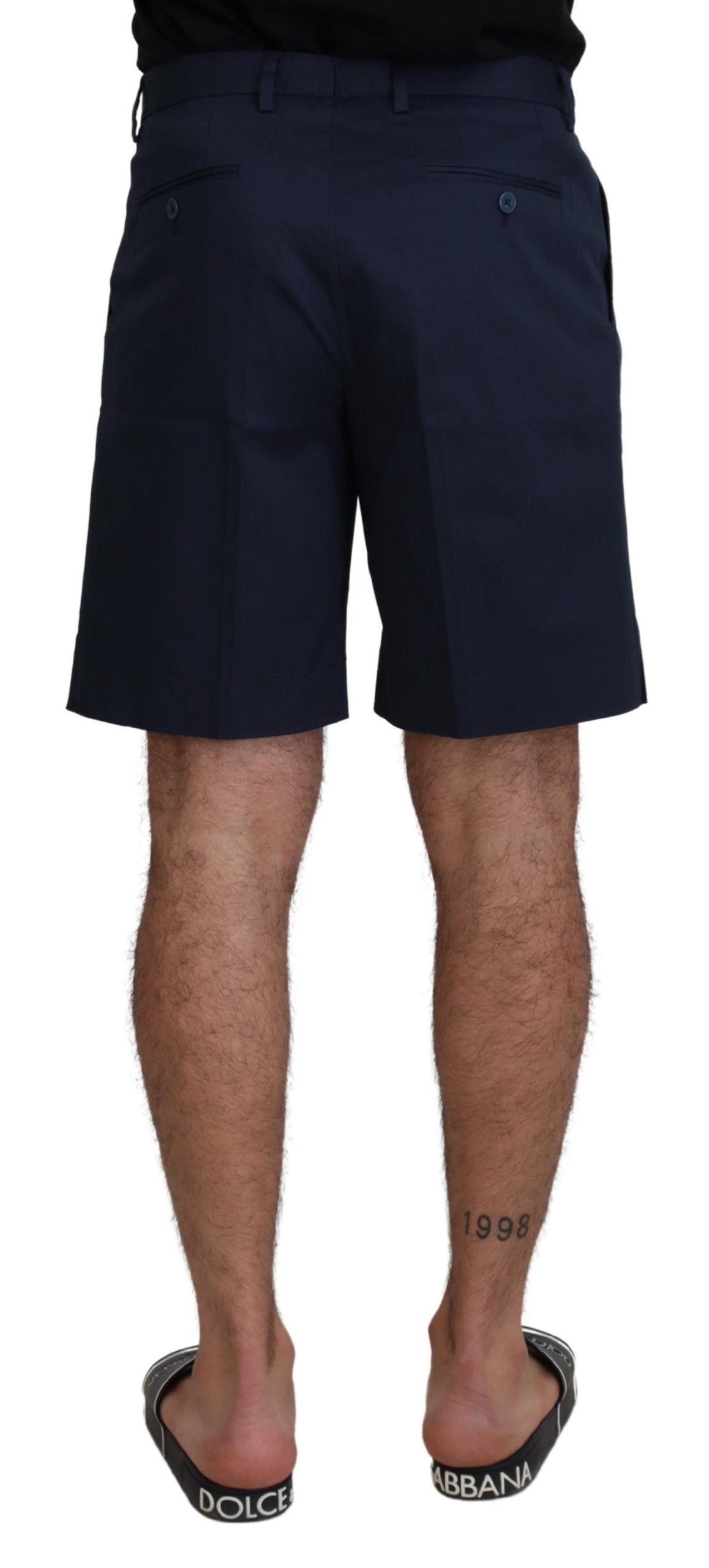 Dolce & Gabbana Blaue Chinos Baumwolle Stretch Casual Shorts