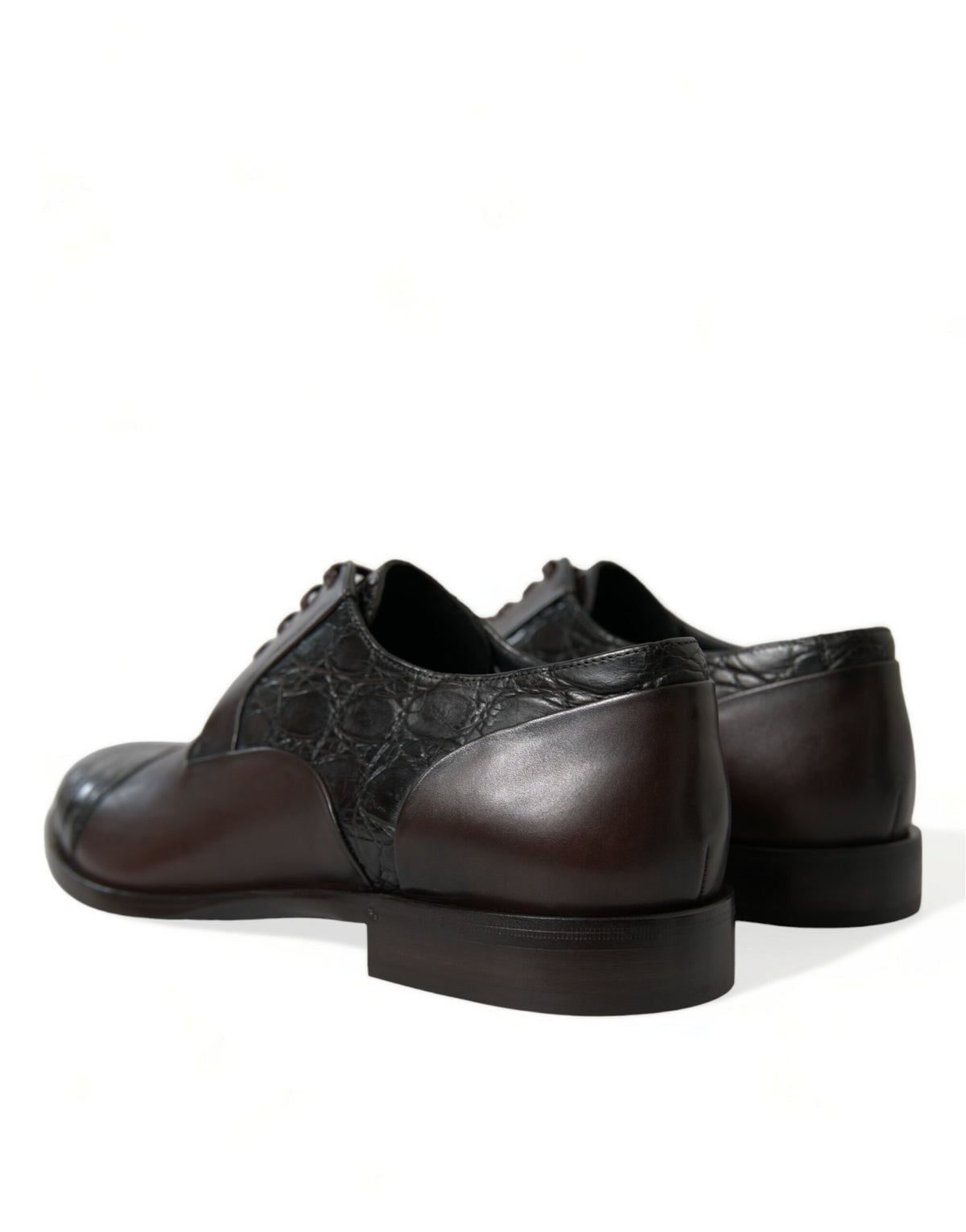 Dolce & Gabbana Braunes Exotisches Leder Formelle Herren Anzugschuhe