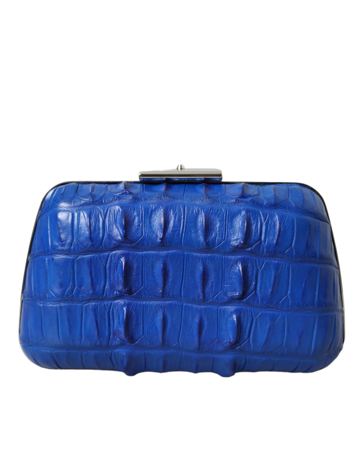 Balenciaga Blaue exotische Haut Leder Schulter Crossbody Box Clutch Tasche