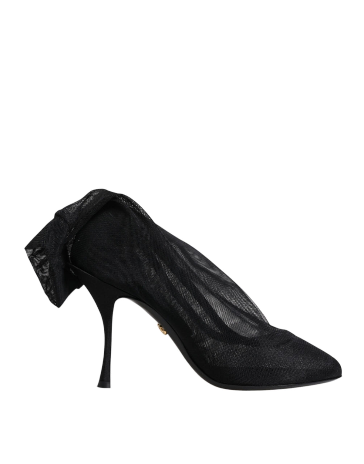 Dolce & Gabbana Schwarz Seide Stretch Mesh Socke Stiefel Schuhe