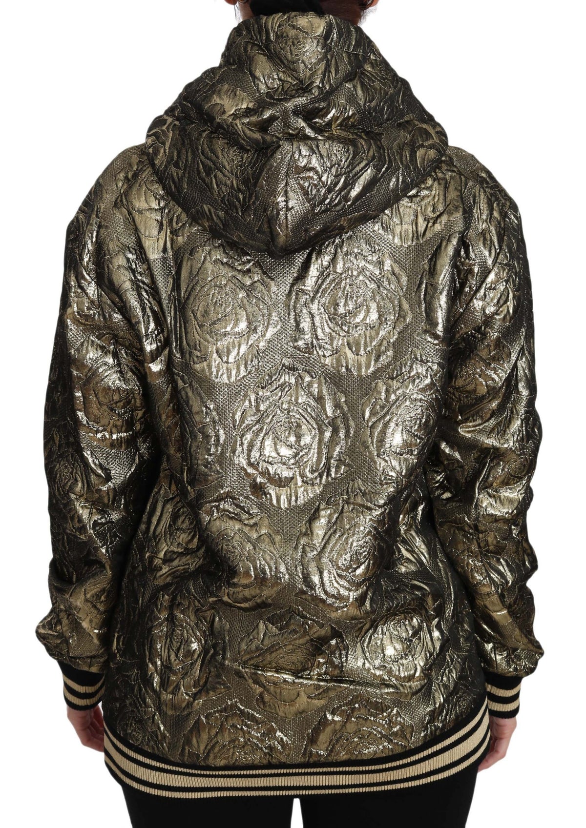Dolce & Gabbana Im The Queen Jaquard Gold Sweatshirt Hoodie