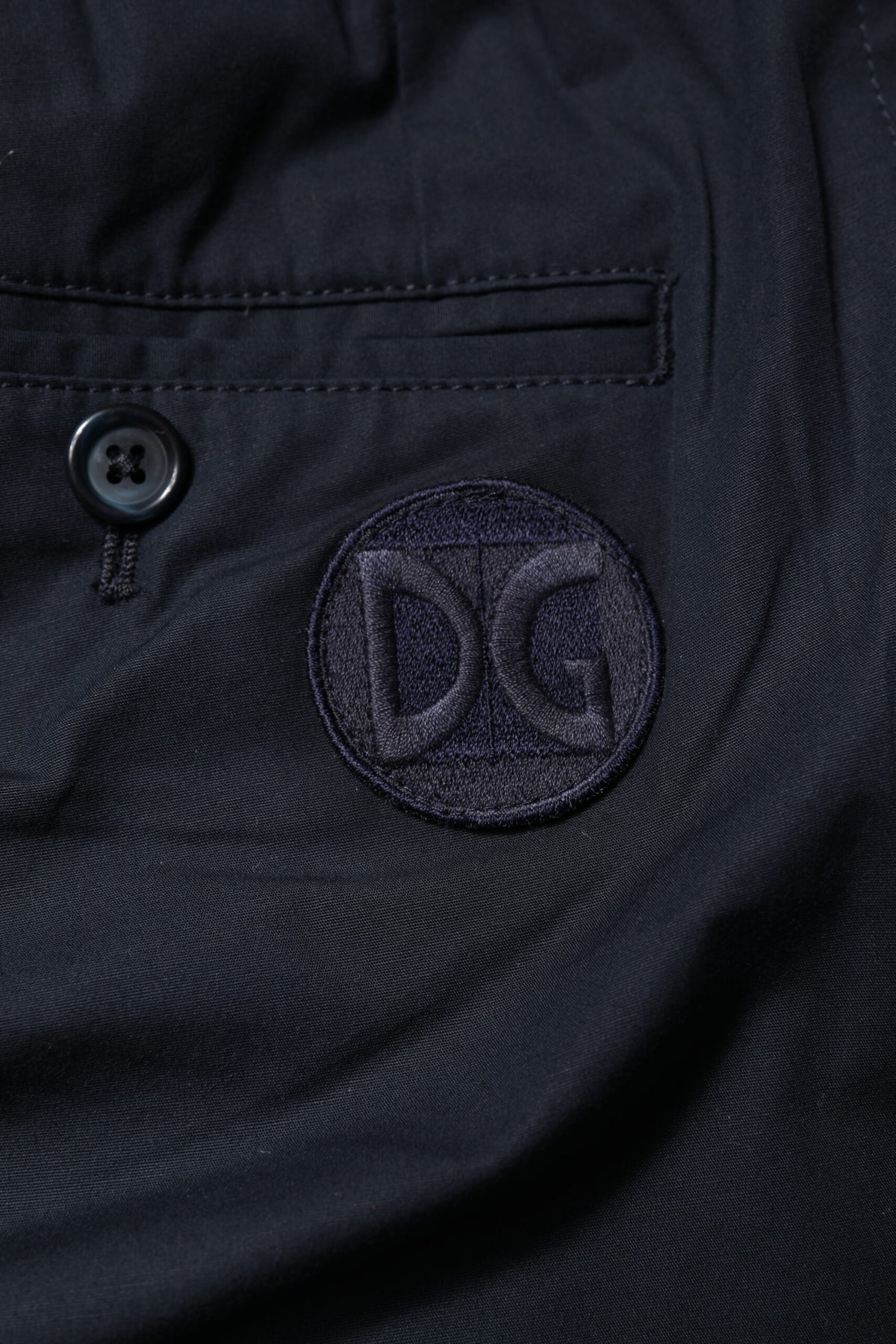 Dolce & Gabbana Dunkelblaue Bermudas aus Baumwolle Sweatshorts Shorts