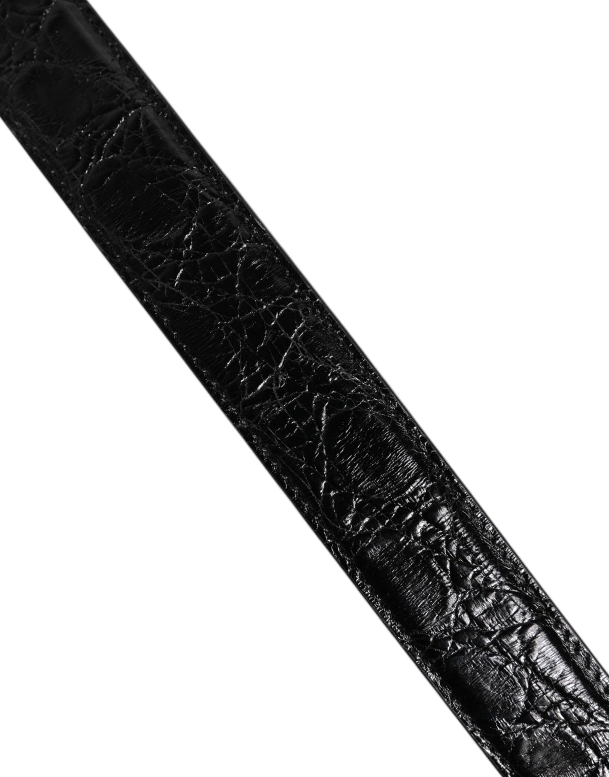 Dolce & Gabbana Schwarzes Alligatorleder Tasche Schulterriemen