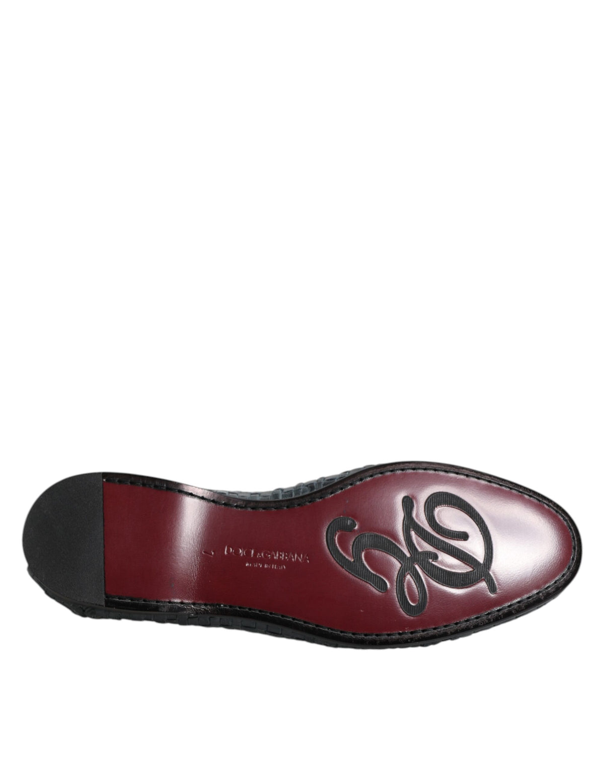 Dolce & Gabbana Blaue gewebte Leder Slipper Schuhe