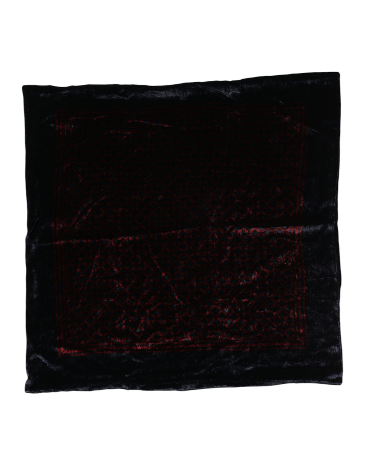 Dolce & Gabbana Schwarz Rot Viskose Quadrat Männer Foulard Schal