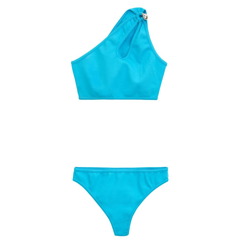Bottega Veneta Türkisfarbener Polyamid-Bikini