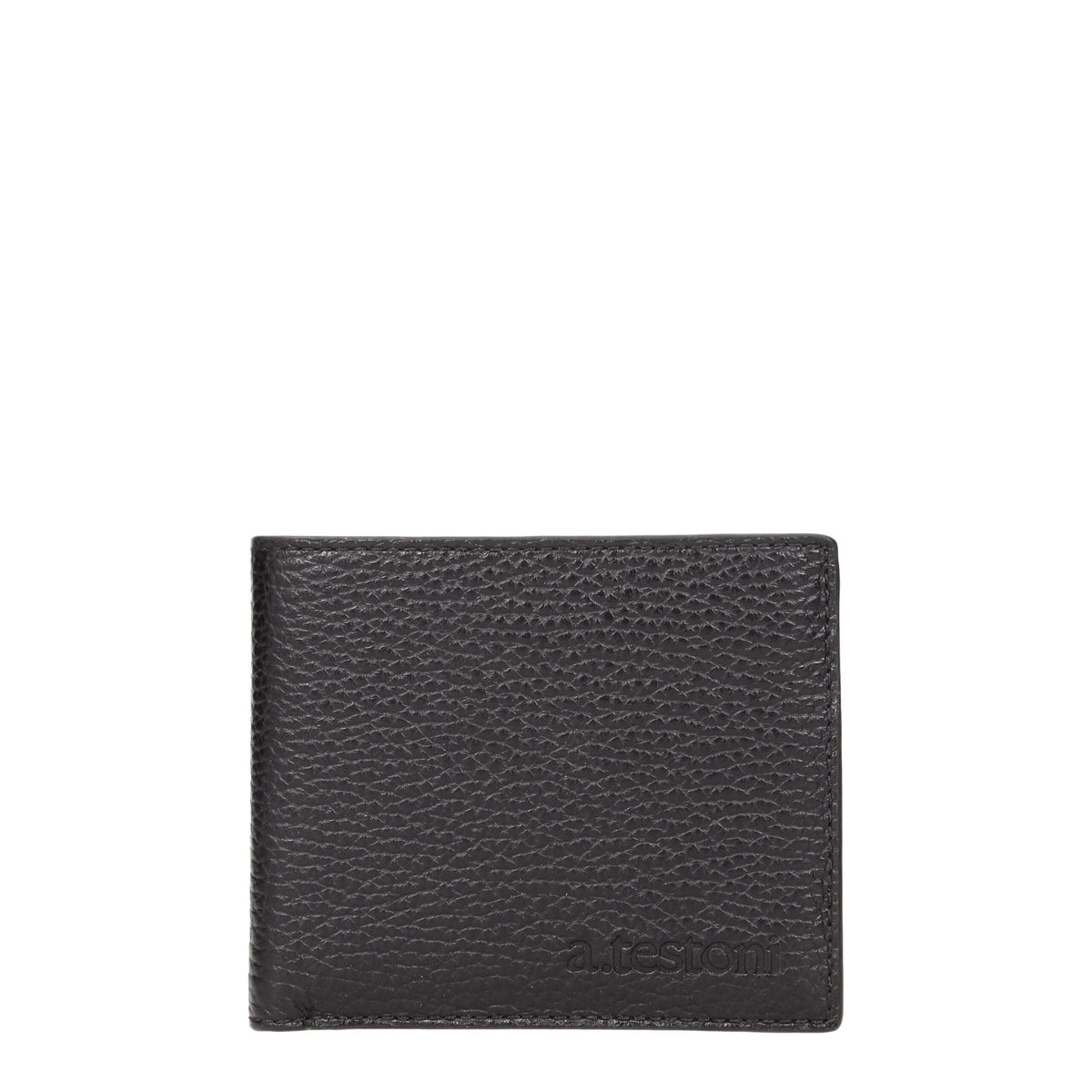 Testoni Schwarzes Leder Portemonnaie