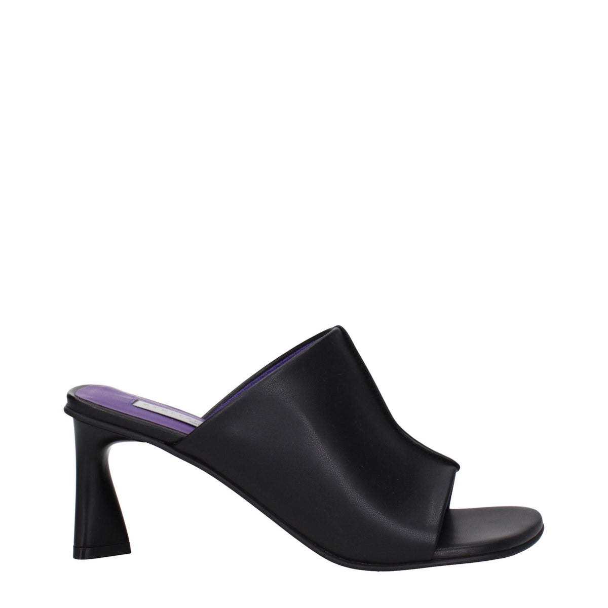 Stella McCartney Schwarze Leder-Stiletto-Sandalen