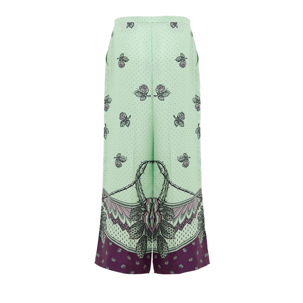 Gucci Grüne Seidenhose für den Alltag