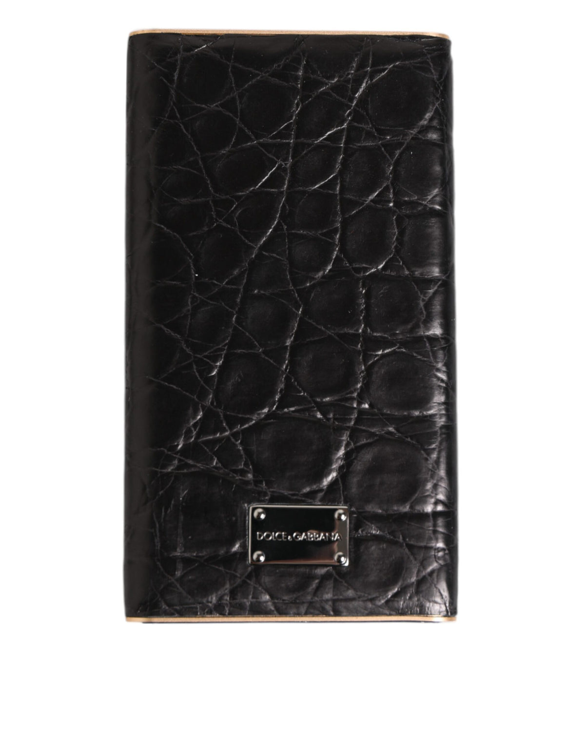 Dolce & Gabbana Schwarzes Leder Exotische Haut 3000mAh Power Bank Ladegerät USB