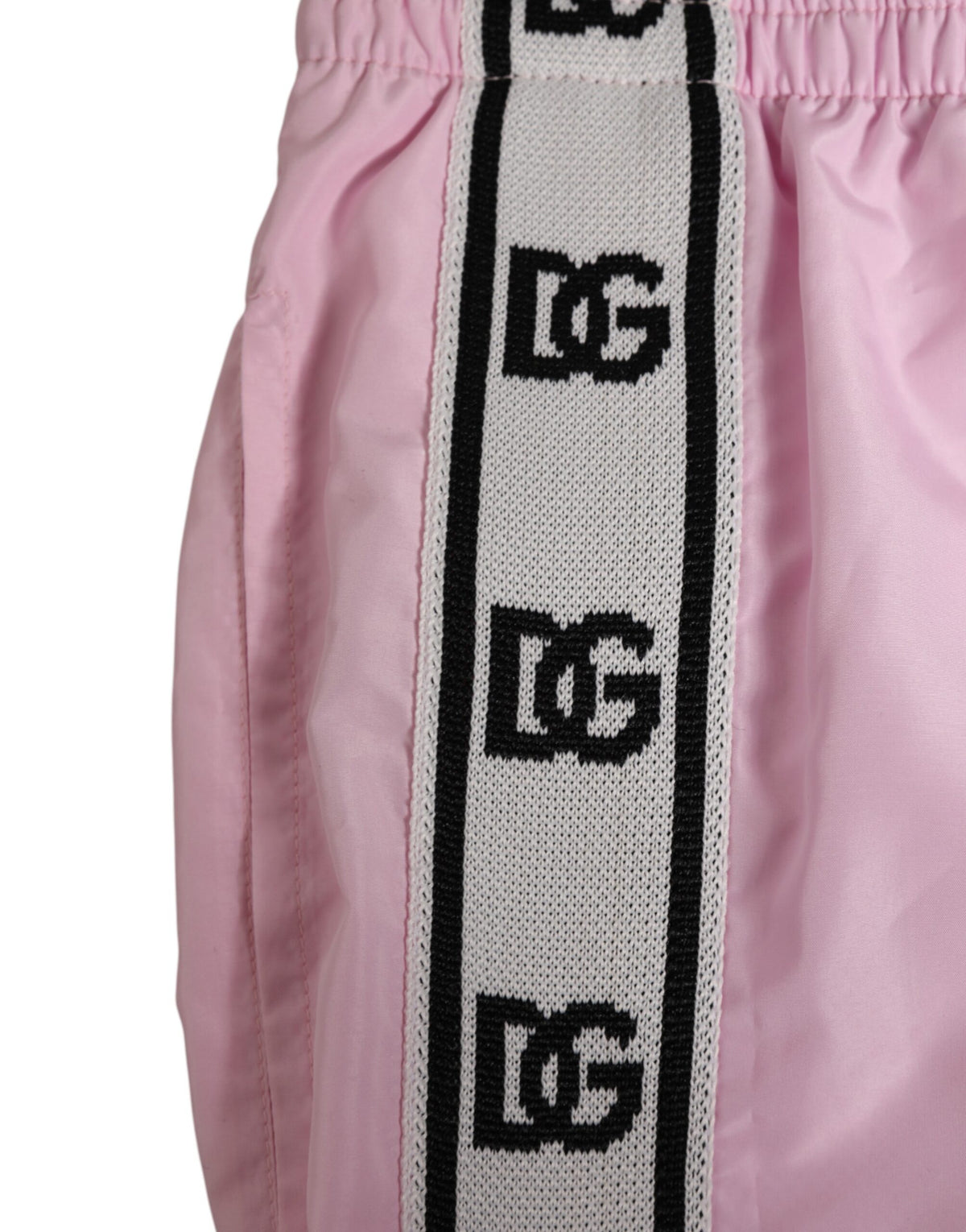 Dolce & Gabbana Rosa Nylon Logo Seitenstreifen Beachwear Herren Bademode