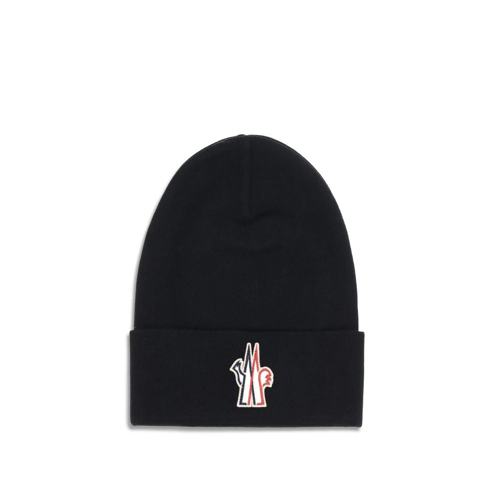 Moncler Grenoble Schwarze Fleece-Wollmütze